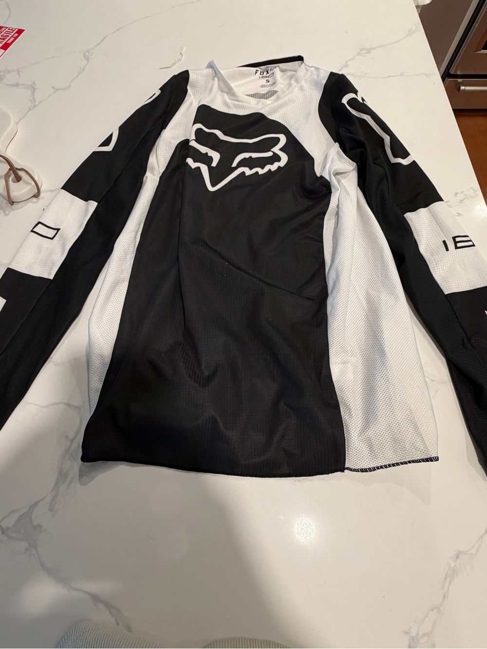 Fox 180 Black and White Motocross Jersey